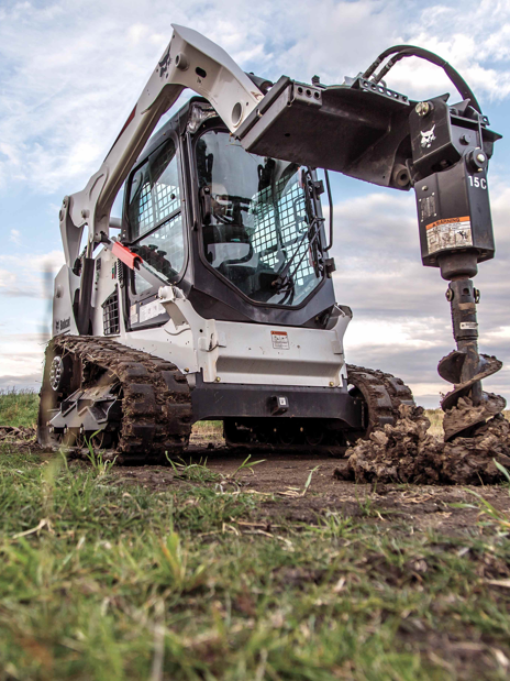 Bobcat With Auger for greenhouse